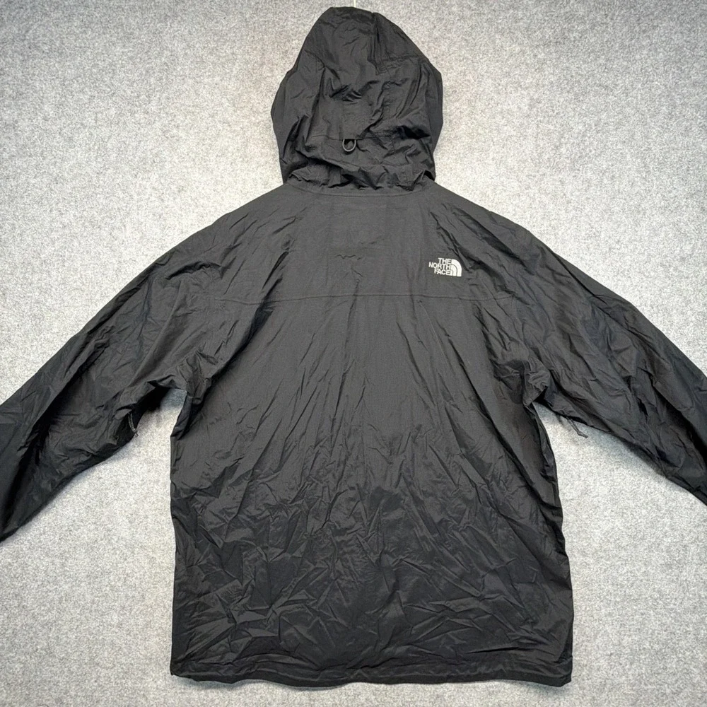 The North Face Hyvent DT Men's Size Large Windbreaker Black Hooded Pockets